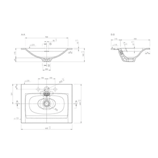 Marmy CRYSTAL 60x46 mosdó, fényes fehér 80 7717 06 11 10