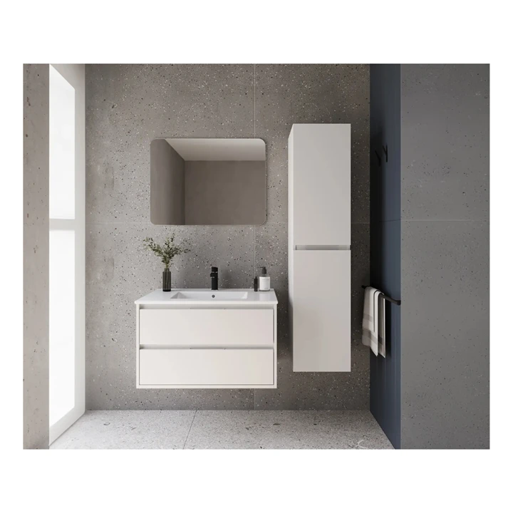 Mofém EVO Fali fürdőszobai oldalszekrény, fényes fehér F46723M28W2