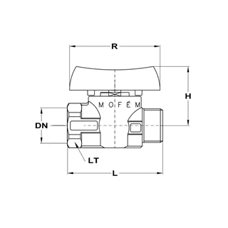 Mofém Flexum golyóscsap gázra, 1/2", fix KB csatlakozással 113-0074-40 Mofém Flexum golyóscsap gázra, 1/2", fix KB csatlakozással 113-0074-40