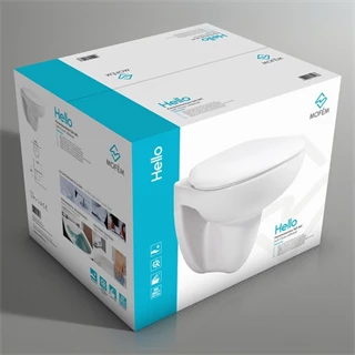 Mofém Hello perem nélküli fali WC Soft Close ülőkével 700542800 Mofém Hello perem nélküli fali WC Soft Close ülőkével 700542800