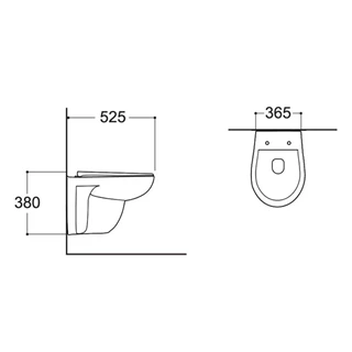 Mofém Hello perem nélküli fali WC Soft Close ülőkével 700542800 Mofém Hello perem nélküli fali WC Soft Close ülőkével 700542800