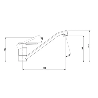 Mofém Mambo Pro álló mosogató csaptelep, forgatható kifolyócsővel, kifolyócső: 225 mm 549132800