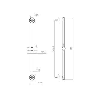 Mofém Basic zuhanyrúd, 550mm, R18mm 275-0034-07 Mofém Basic zuhanyrúd, 550mm, R18mm 275-0034-07
