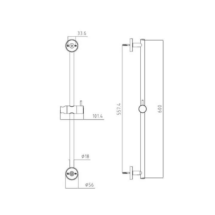 Mofém Basic zuhanyrúd, 550mm, R18mm 275-0034-07 Mofém Basic zuhanyrúd, 550mm, R18mm 275-0034-07