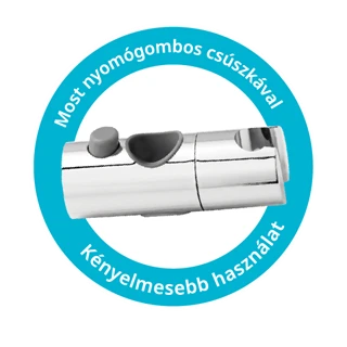 Mofém Basic zuhanyszett, Basic kézizuhany + Basic zuhanyrúd (550mm), fém gégecső 275-0031-07