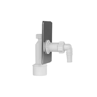 Styron falba szerelhető mosógépszifon, rozsdamentes előlappal STY-511