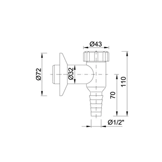 Styron falon kívüli mosó- és mosogatógép szifon, fehér STY-529