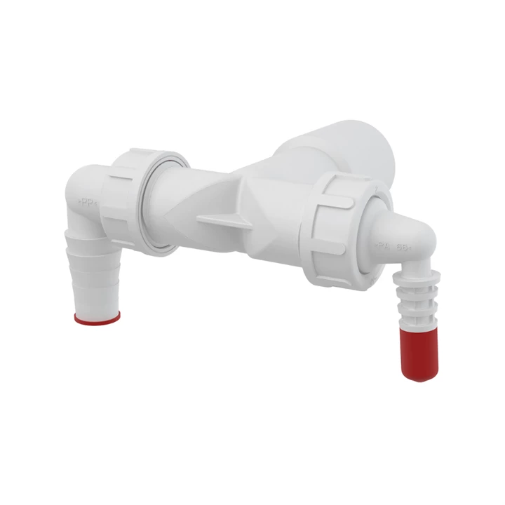 Alcaplast Dupla csonk DN40/32 / 8–23, visszacsapó szelepekkel P156Z