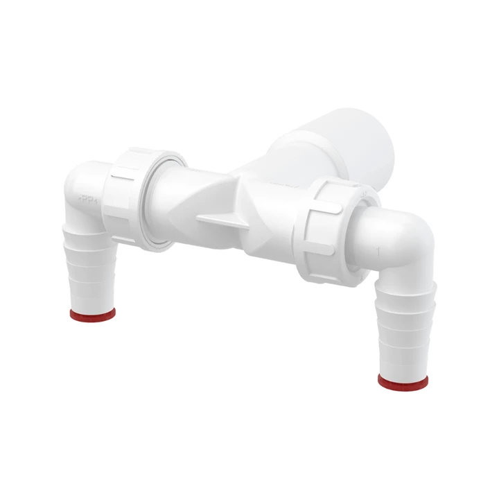 Alcaplast Dupla csonk DN40/32 / 17–23, visszacsapó szelepekkel P155Z