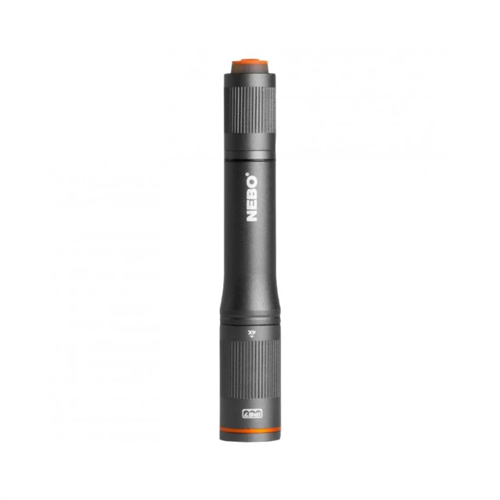 Nebo Columbo 100 zseblámpa, 100 lm - 35 lm, IP67, 4x zoom, acél zsebcsipesz NEB-POC-0006-G