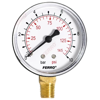 Ferro nyomásmérő alsós, 10 bar, 63mm M6310R