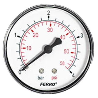 Ferro nyomásmérő hátsós, 4,0 bar, 63mm M6304A