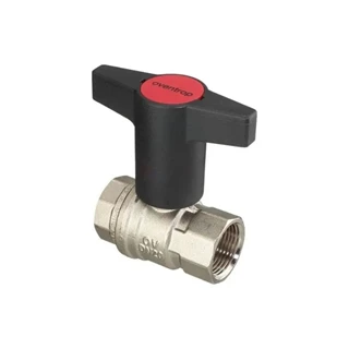 Oventrop Optibal golyóscsap, műanyag fogantyúval, DN15, G 1/2” bm, G 1/2” km, PN20, PN16, sárgaréz 1077304