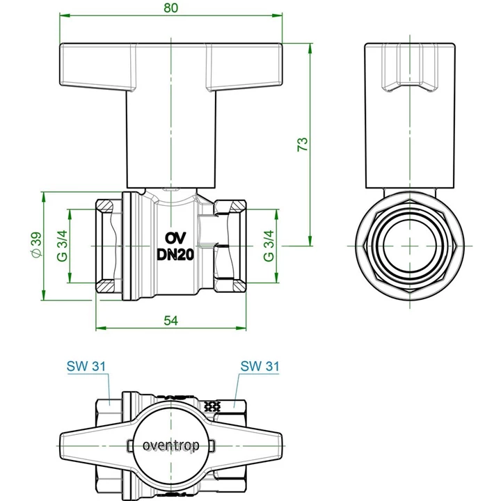 Oventrop Optibal golyóscsap, műanyag fogantyúval, DN20, 3/4” BM, PN16, sárgaréz 1077106 Oventrop Optibal golyóscsap, műanyag fogantyúval, DN20, 3/4” BM, PN16, sárgaréz 1077106