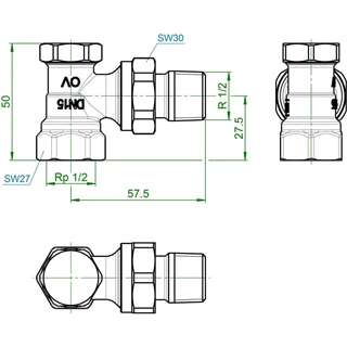 OVENTROP Combi 2 visszatérő fűtőtestszelep, DN15, 1/2”, PN10, sarok, sárgaréz, nikkelezett 1091062 OVENTROP Combi 2 visszatérő fűtőtestszelep, DN15, 1/2”, PN10, sarok, sárgaréz, nikkelezett 1091062