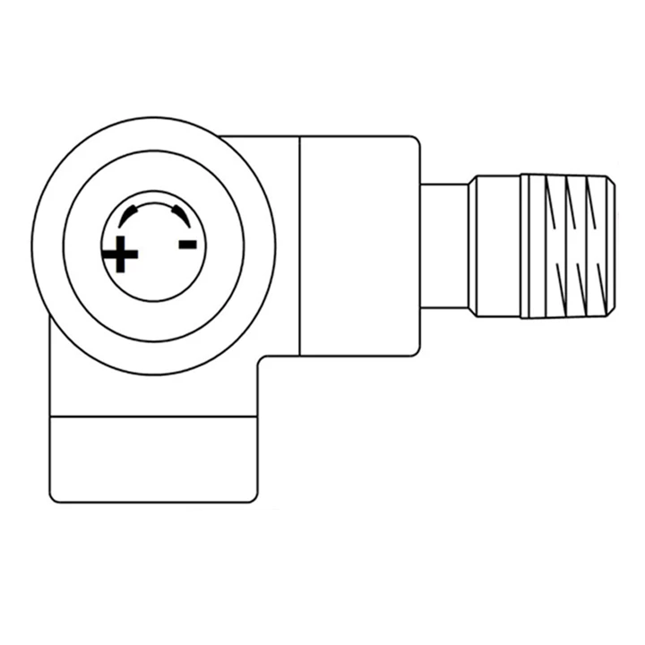 Oventrop E típusú termosztatikus szelep,  térsarok bal, PN10, DN15, 1/2", acél 1163482
