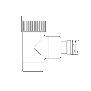 Oventrop E típusú termosztatikus szelep, sarok, PN10, DN15, 1/2", fehér, Q-Tech 1163562