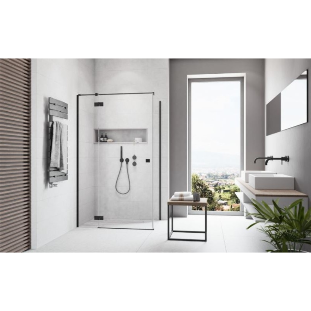 Radaway Essenza Black KDJ 90 B zuhanykabin ajtó, fekete 1385044-54-01L