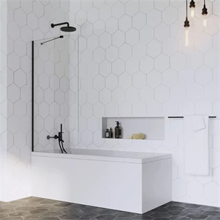 Radaway Idea Black PNJ 50 kádparaván, fekete 10001050-54-01