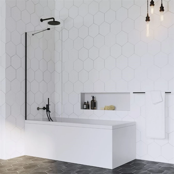 Radaway Idea Black PNJ 50 kádparaván, fekete 10001050-54-01