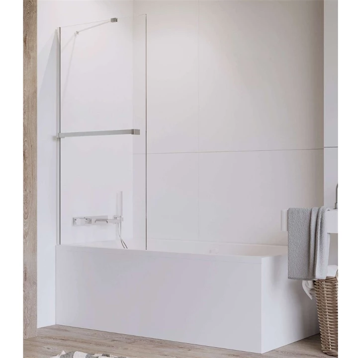 Radaway Idea PNJ kádparaván törölközőtartóval 100 átlátszó 10001100-01-01W