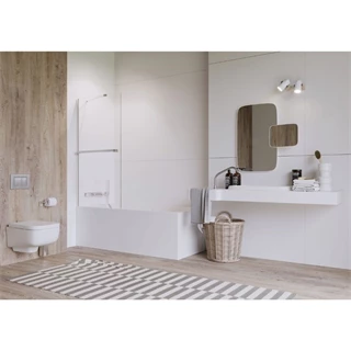 Radaway Idea PNJ kádparaván törölközőtartóval 100 átlátszó 10001100-01-01W