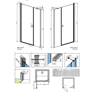 Radaway Eos DWS I zuhanyajtó 120 átlátszó balos 137992-01-01L Radaway Eos DWS I zuhanyajtó 120 átlátszó balos 137992-01-01L