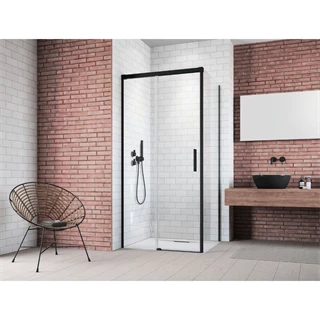 Radaway Idea Black KDJ 100 B szögletes fekete zuhanykabin ajtó 387040-54-01L