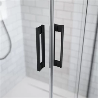 Radaway Idea Black KDJ 100 B szögletes fekete zuhanykabin ajtó 387040-54-01L