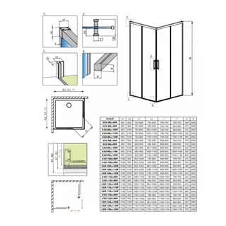 Radaway Radaway Idea Gold KDD 90 J zuhanykabin (egy ajtó), jobbos 387060-09-01R