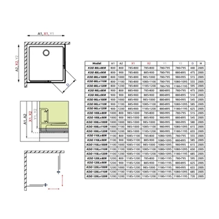 Radaway Radaway Idea KDD 90 R zuhanyajtó, jobbos 387060-01-01R