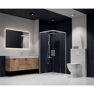 Radaway Idea White KDD szögletes tolóajtós zuhanykabin 90, fehér 387060-04-01L