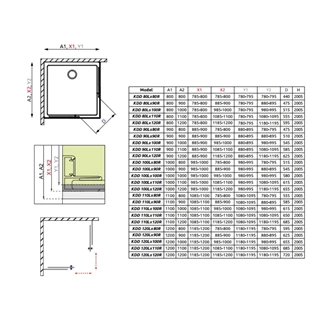 Radaway Idea KDD 120 R zuhanyajtó, jobbos 387064-01-01R