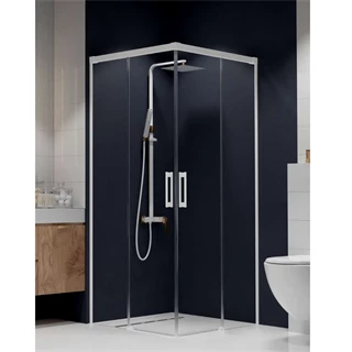 Radaway Idea KDD White Edition zuhanykabin jobb oldali tolóajtós elem 900*2005/6mm, fehér szerelvények, átlátszó üveg 38