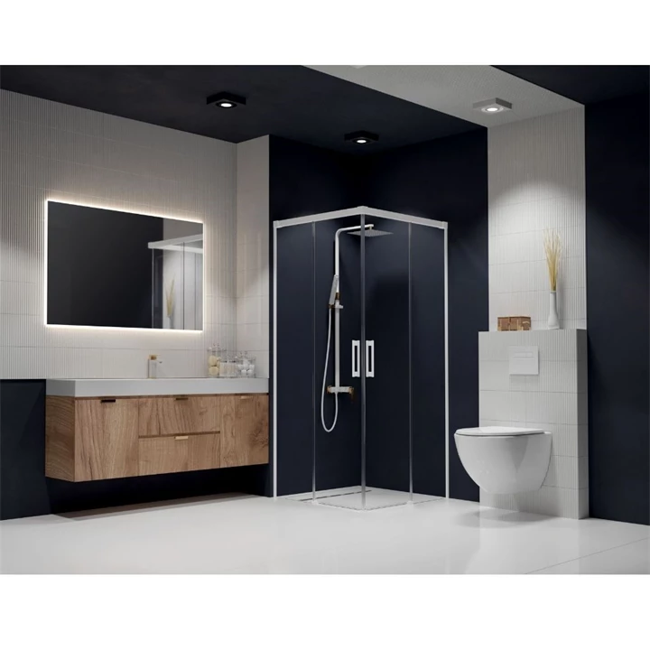 Radaway Idea KDD White Edition zuhanykabin jobb oldali tolóajtós elem 900*2005/6mm, fehér szerelvények, átlátszó üveg 38