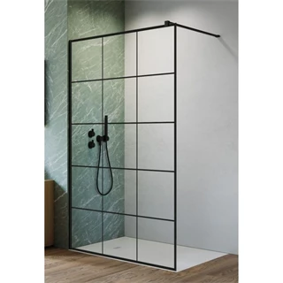 Radaway Nes Black Walk-in II Factory zuhanyfal 100 cm 10013100-54-55