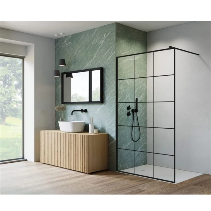 Radaway Nes Black Walk-in II Factory zuhanyfal 100 cm 10013100-54-55