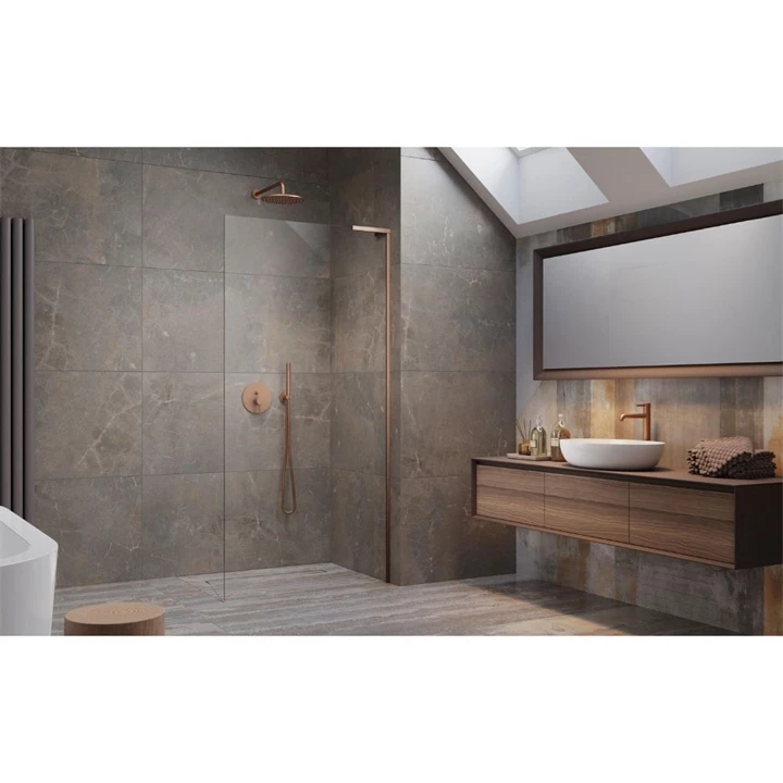 Radaway Modo SL II Brushed Copper Walk-in szálcsiszolt réz zuhanyfal, balos 10319054-93-01L Radaway Modo SL II Brushed Copper Walk-in szálcsiszolt réz zuhanyfal, balos 10319054-93-01L