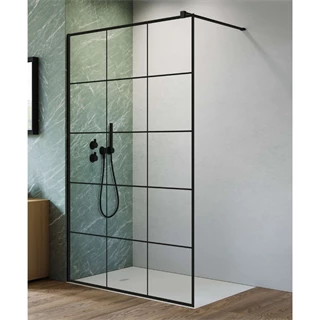 Radaway Nes Black Walk-in II Factory fekete zuhanyfal 80 átlátszó 10013080-54-55