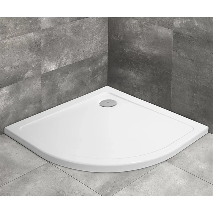 Radaway Doros A íves zuhanytálca 80x80 fehér, ajándék szifonnal SDRA8080-01