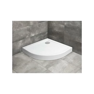 Radaway Doros Stone A íves zuhanytálca előlappal 90x90 fehér, ajándék szifonnal SDRA9090-05-04S
