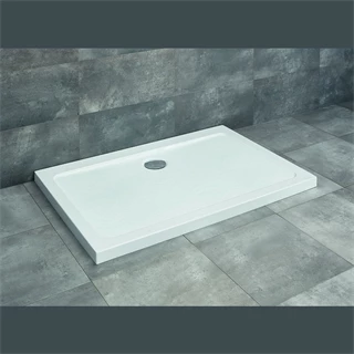 Radaway Doros Stone D szögletes lapos zuhanytálca 100x90 fehér, ajándék szifonnal SDRD1090-01-04S