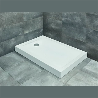 Radaway Doros Stone F szögletes zuhanytálca előlappal 100x80 fehér, ajándék szifonnal SDRFP1080-05-04S
