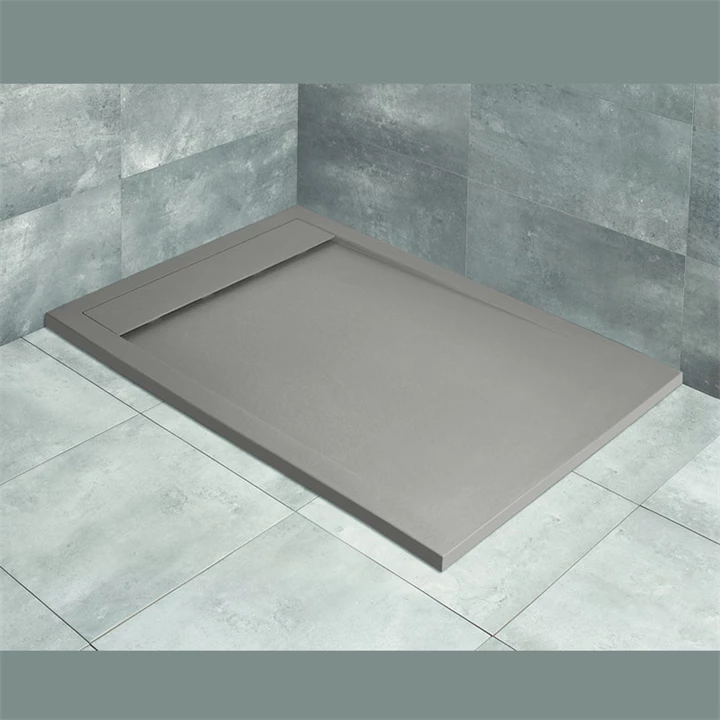Radaway Teos F lapos szögletes zuhanytálca 160x90 cemento, ajándék szifonnal HTF16090-74