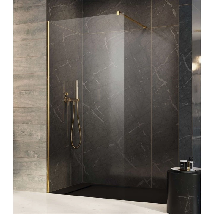 Radaway Modo New Gold II Walk-in zuhanyfal 50x200 átlátszó üveg, arany profilszín 389054-09-01 Radaway Modo New Gold II Walk-in zuhanyfal 50x200 átlátszó üveg, arany profilszín 389054-09-01