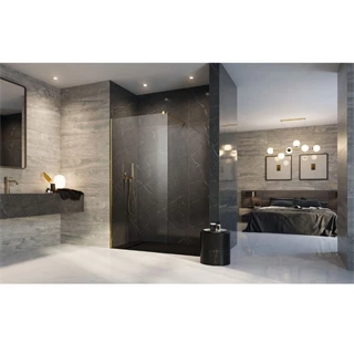 Radaway Modo New Gold II Walk-in zuhanyfal 50x200 átlátszó üveg, arany profilszín 389054-09-01 Radaway Modo New Gold II Walk-in zuhanyfal 50x200 átlátszó üveg, arany profilszín 389054-09-01