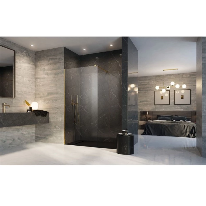 Radaway Modo New Gold II Walk-in zuhanyfal 50x200 átlátszó üveg, arany profilszín 389054-09-01 Radaway Modo New Gold II Walk-in zuhanyfal 50x200 átlátszó üveg, arany profilszín 389054-09-01