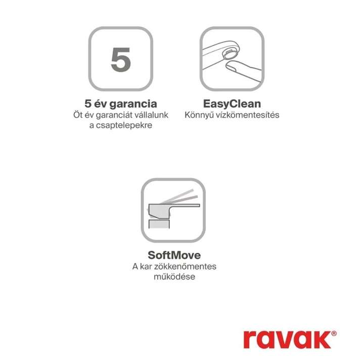 Ravak 10° Free bidécsaptelep, króm X070133 Ravak 10° Free bidécsaptelep, króm X070133