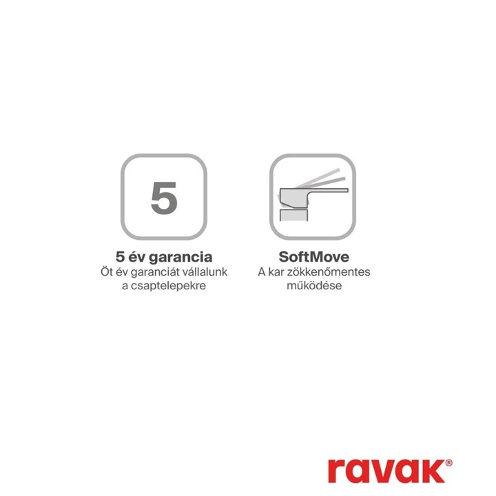 Ravak Eleganta falba süllyesztet csaptelep, automatikus, kétutas, belső egységgel, matt fekete X070298