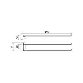 Ravak TD 340 Elfordítható tötölközőtartó X07P328